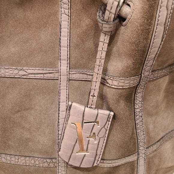 FURLA Suède and leather bag - Picture 3 of 13